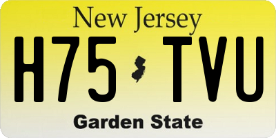 NJ license plate H75TVU