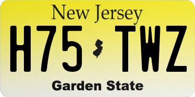 NJ license plate H75TWZ