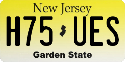 NJ license plate H75UES