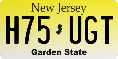 NJ license plate H75UGT