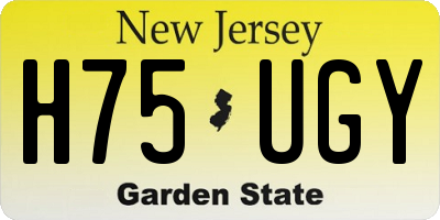 NJ license plate H75UGY