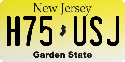 NJ license plate H75USJ