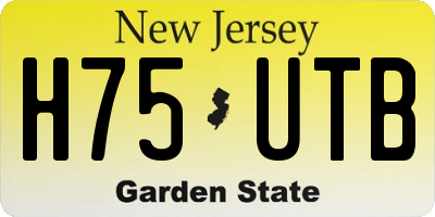 NJ license plate H75UTB