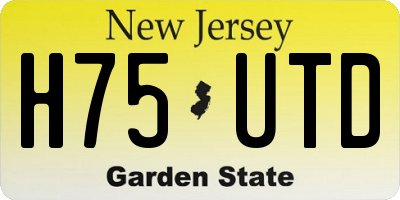 NJ license plate H75UTD