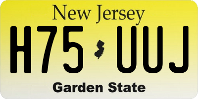 NJ license plate H75UUJ