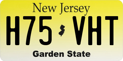 NJ license plate H75VHT
