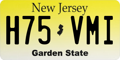 NJ license plate H75VMI