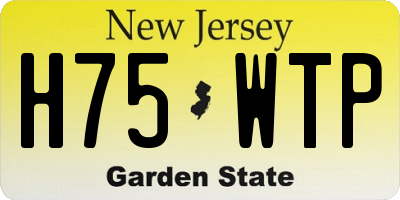 NJ license plate H75WTP