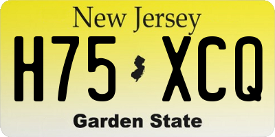 NJ license plate H75XCQ