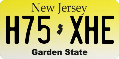 NJ license plate H75XHE