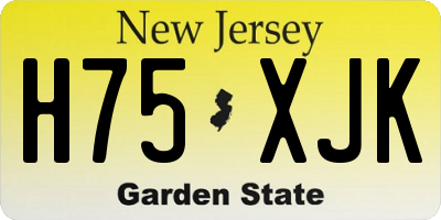 NJ license plate H75XJK