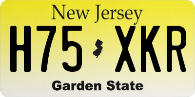 NJ license plate H75XKR