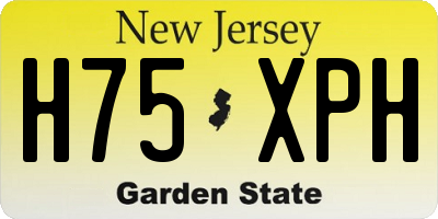 NJ license plate H75XPH