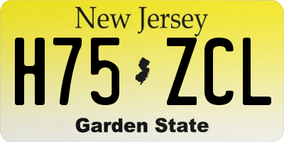 NJ license plate H75ZCL