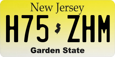 NJ license plate H75ZHM