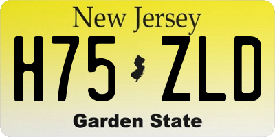 NJ license plate H75ZLD