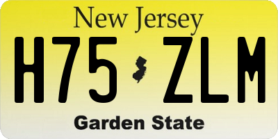 NJ license plate H75ZLM