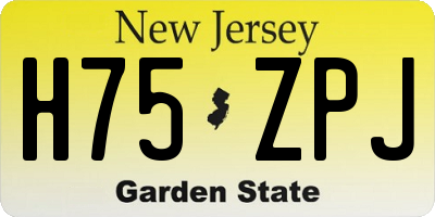NJ license plate H75ZPJ