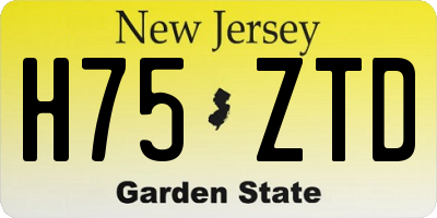 NJ license plate H75ZTD