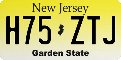 NJ license plate H75ZTJ