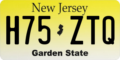 NJ license plate H75ZTQ