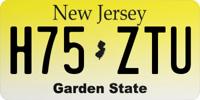 NJ license plate H75ZTU