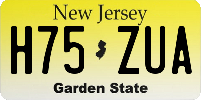 NJ license plate H75ZUA