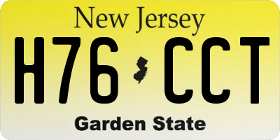 NJ license plate H76CCT