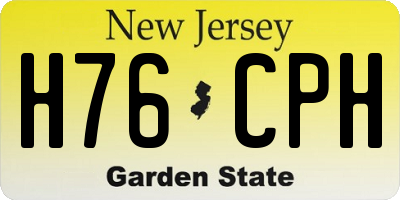 NJ license plate H76CPH