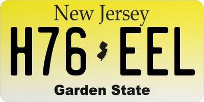 NJ license plate H76EEL