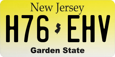NJ license plate H76EHV