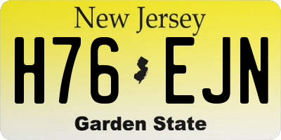 NJ license plate H76EJN