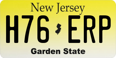 NJ license plate H76ERP