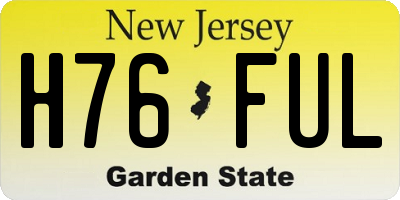 NJ license plate H76FUL