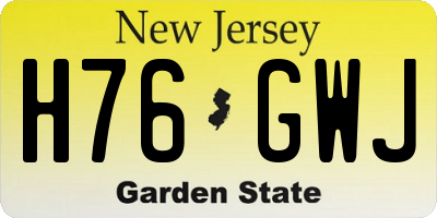 NJ license plate H76GWJ