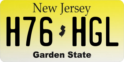NJ license plate H76HGL