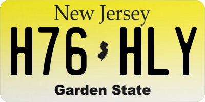 NJ license plate H76HLY