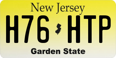 NJ license plate H76HTP