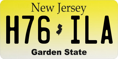 NJ license plate H76ILA