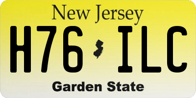 NJ license plate H76ILC
