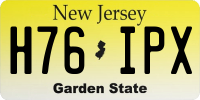 NJ license plate H76IPX