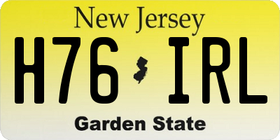 NJ license plate H76IRL