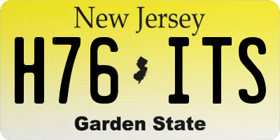 NJ license plate H76ITS