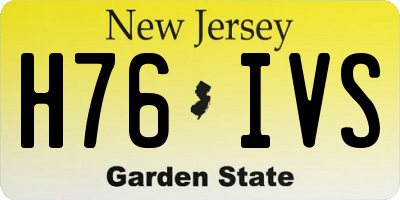 NJ license plate H76IVS
