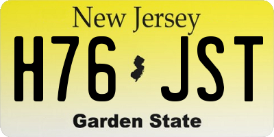 NJ license plate H76JST
