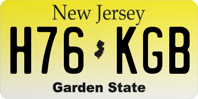 NJ license plate H76KGB