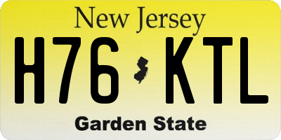 NJ license plate H76KTL