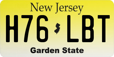 NJ license plate H76LBT