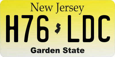 NJ license plate H76LDC