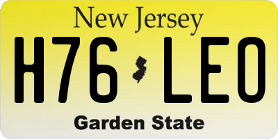 NJ license plate H76LEO